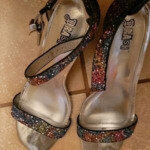 Rainbow sparkle heels